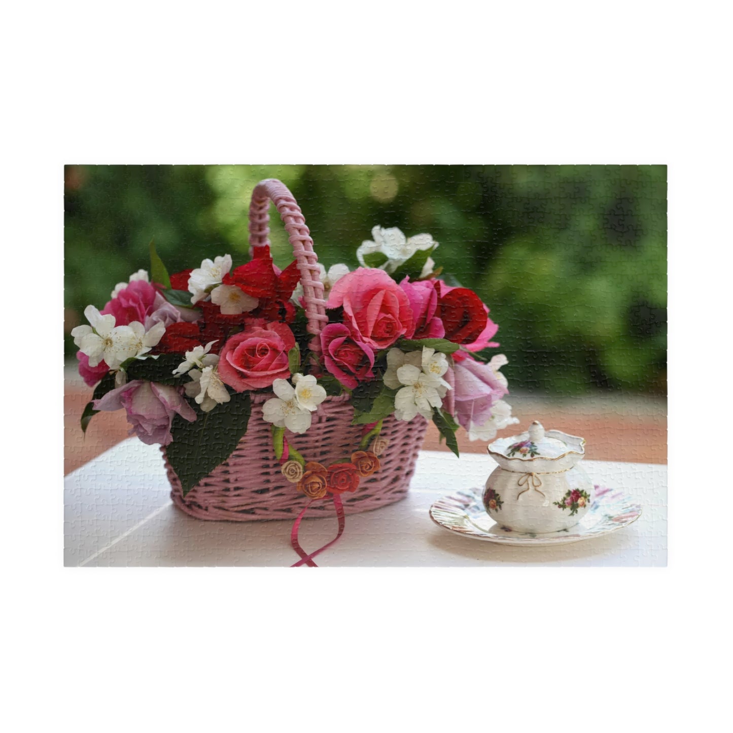 Puzzle - Floral Basket - 1014 Pieces - Relaxation & Family Fun