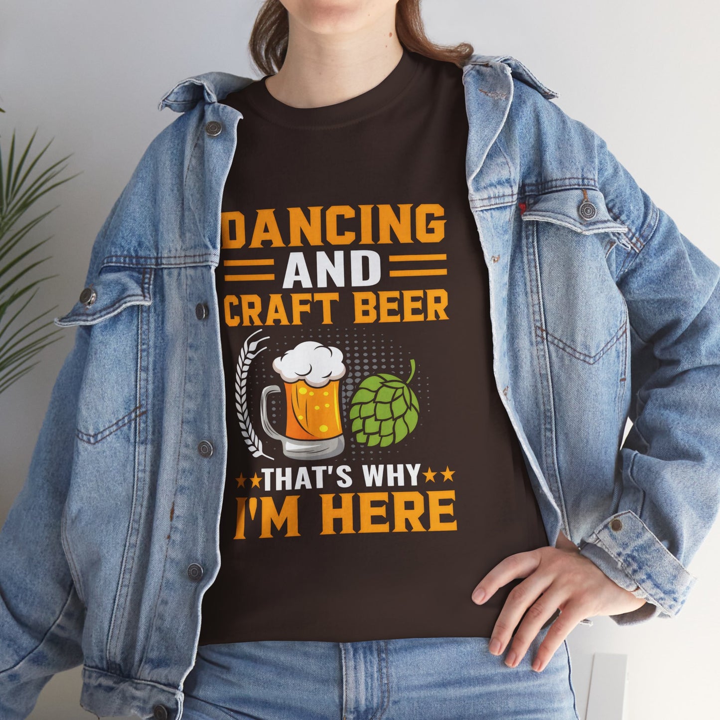 Funny Beer Slogan Tee, Dancing and Beer