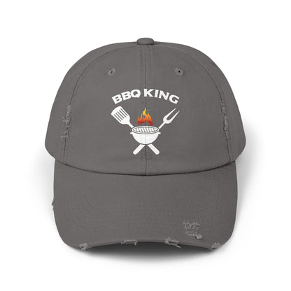 BBQ King Unisex Distressed Cap - Perfect Gift for Grill Masters