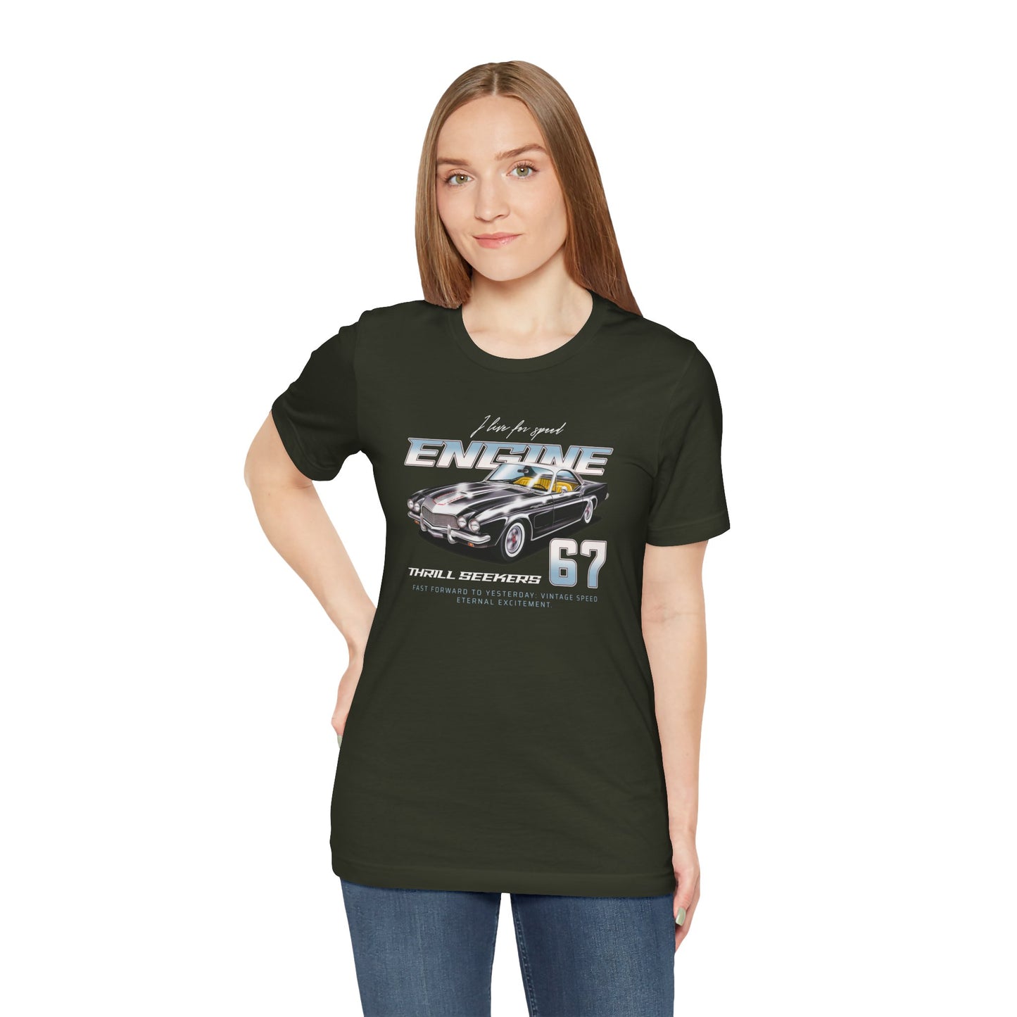 I Live For Speed Engine Unisex Jersey Short Sleeve Tee