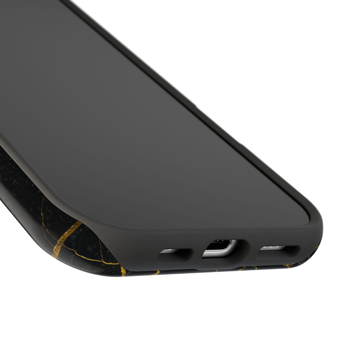 Luxury Black Marble Impact-Resistant iPhone