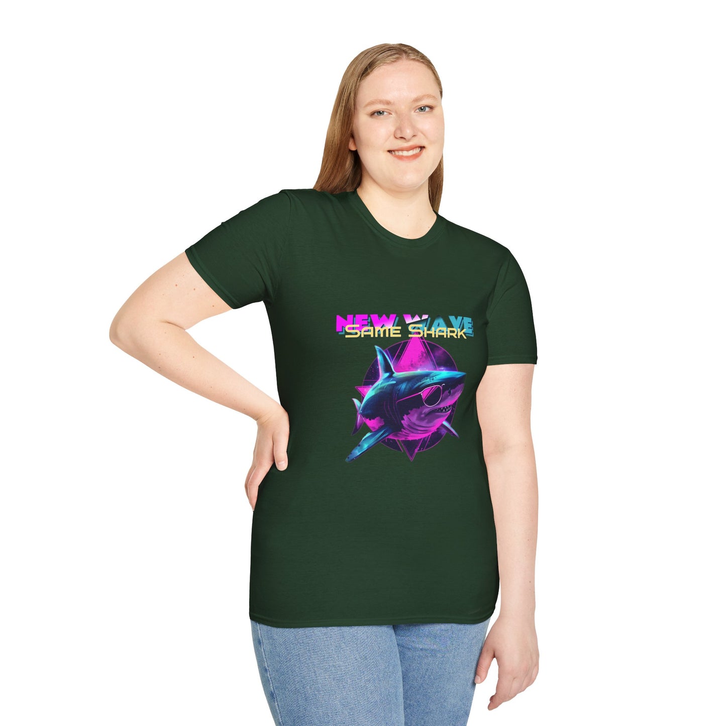 New Wave Same Shark Unisex Softstyle T-Shirt