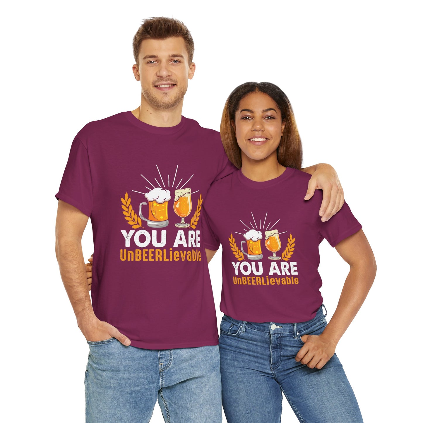 Funny Beer Slogan Tee, You Are UnBEERLievable