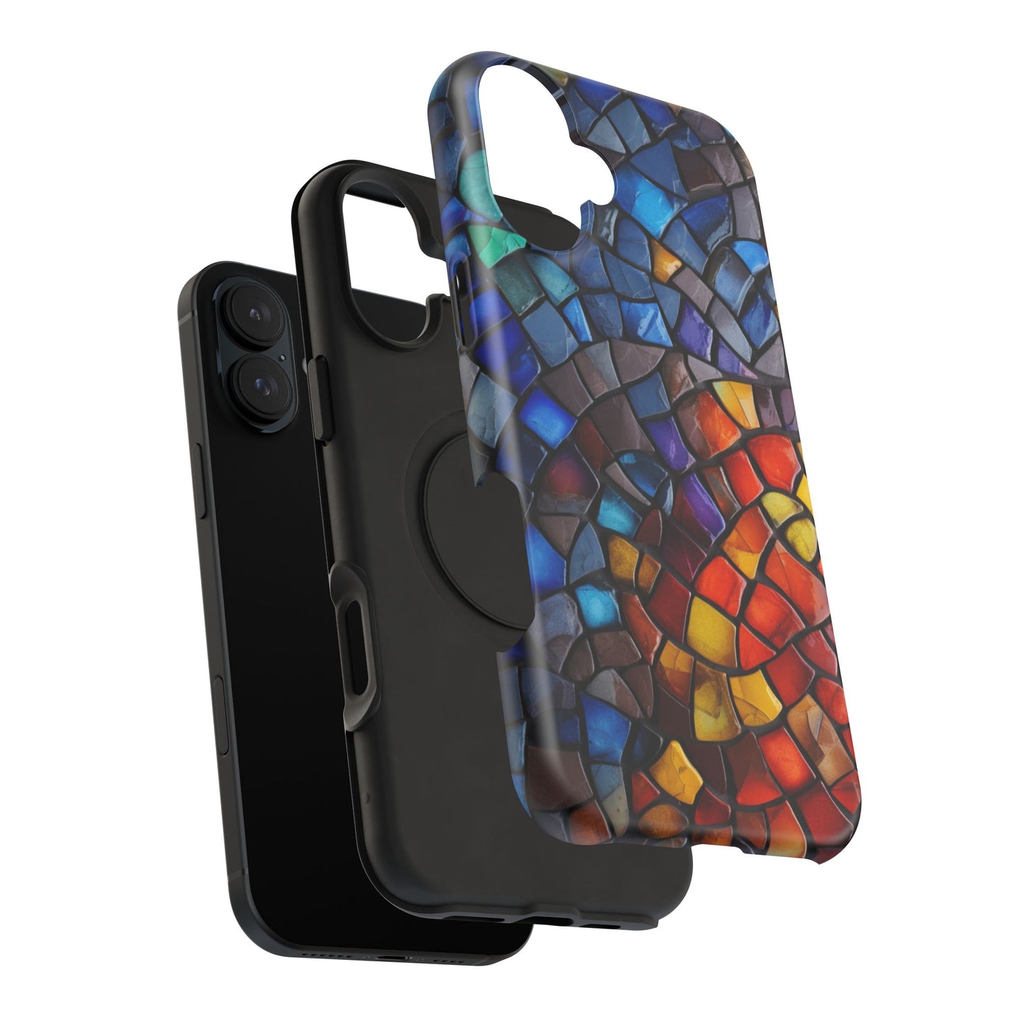 Stained Glass Impact-Resistant Phone Case, Colorful Phone Cover