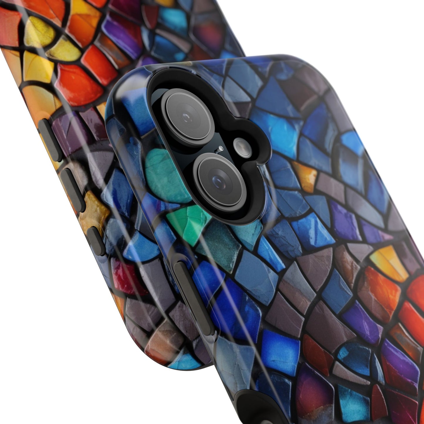 Stained Glass Impact-Resistant Phone Case, Colorful Phone Cover