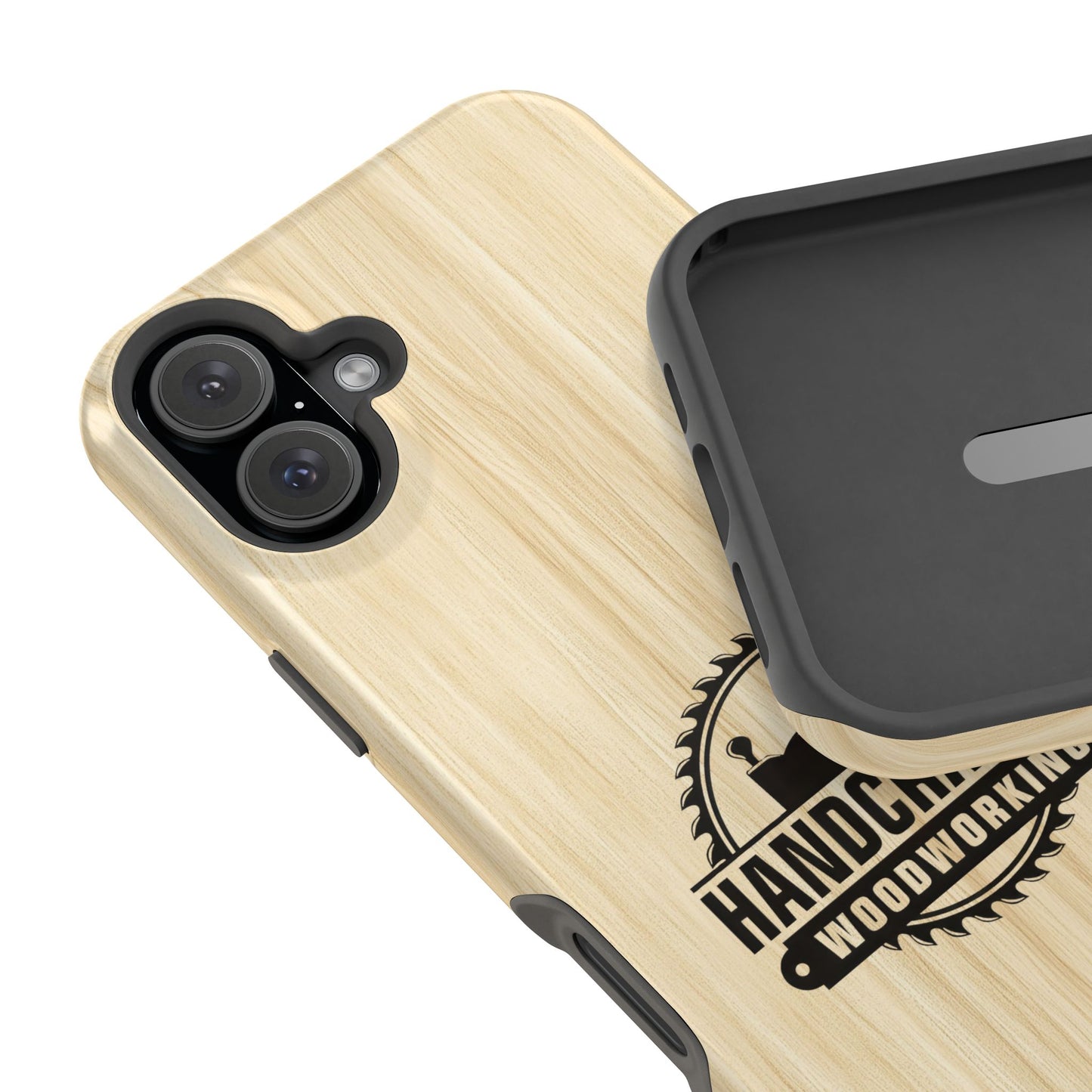Handcrafted Woodworking Logo Magnetic Phone Cases