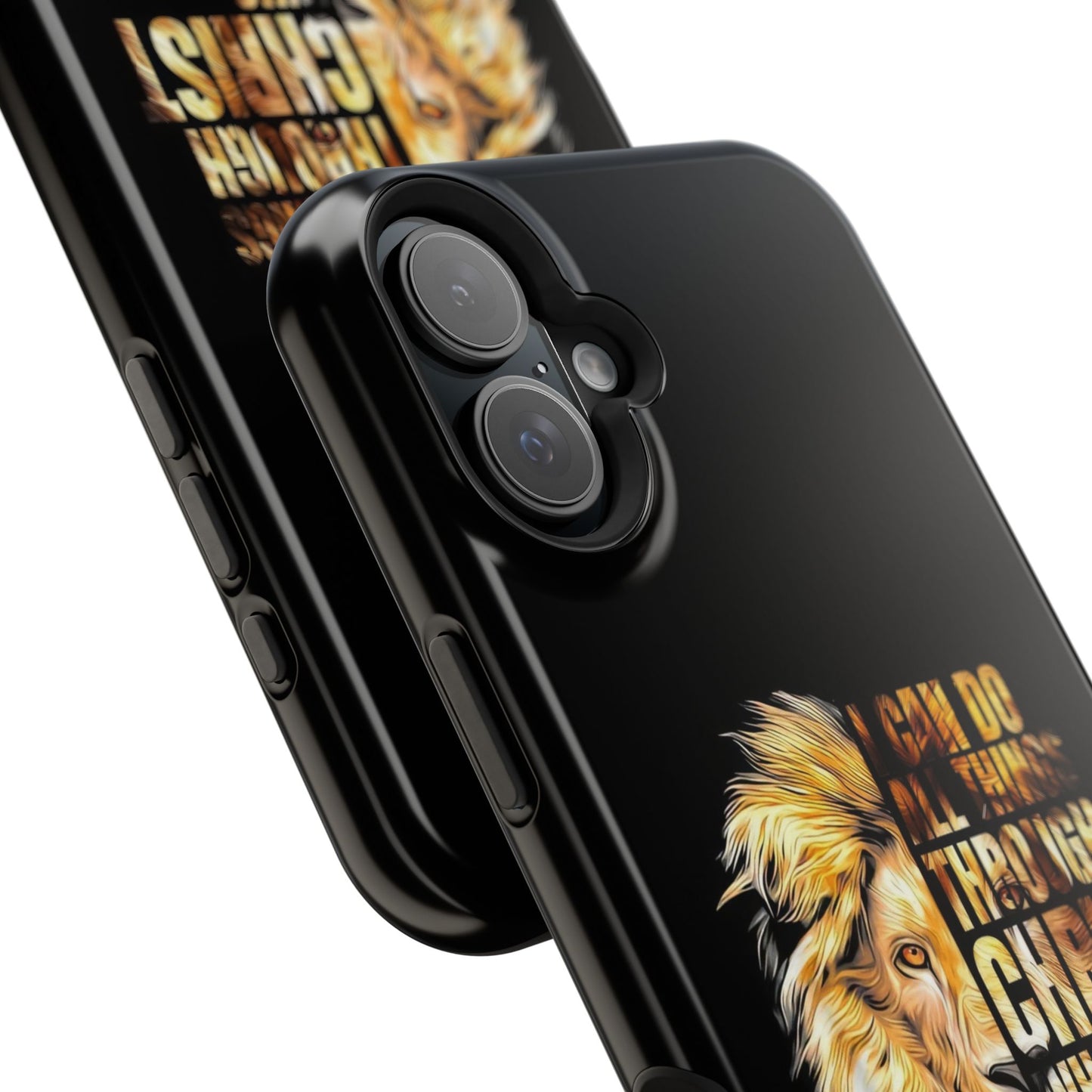 Inspirational Lion Magnetic iPhone Case, Strength & Faith, Christian Accessories