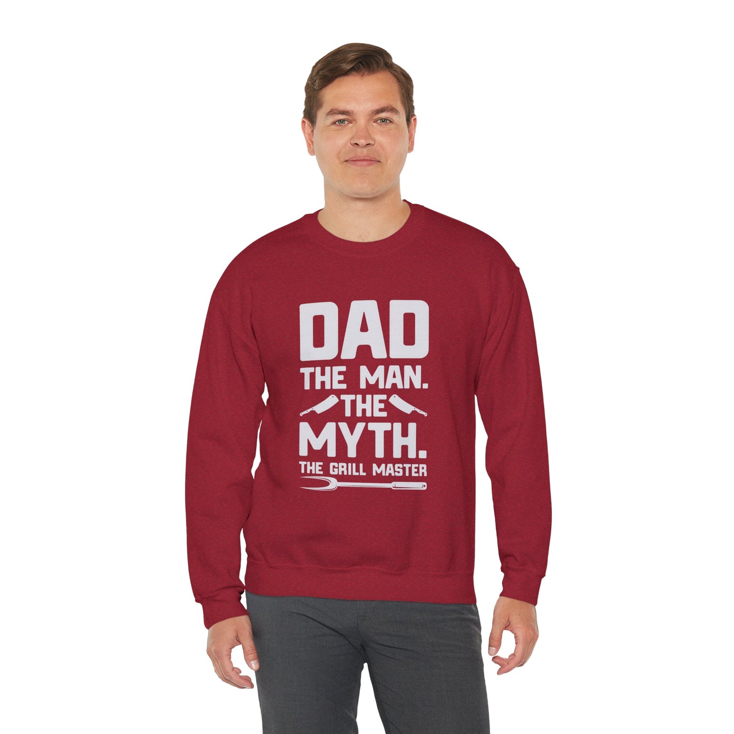 Dad The Man Myth Grill Master Crewneck Sweatshirt