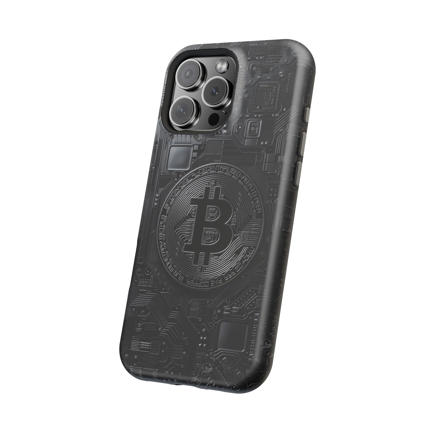 Black Bitcoin Magnetic iPhone Cases - Ideal for Tech Enthusiasts