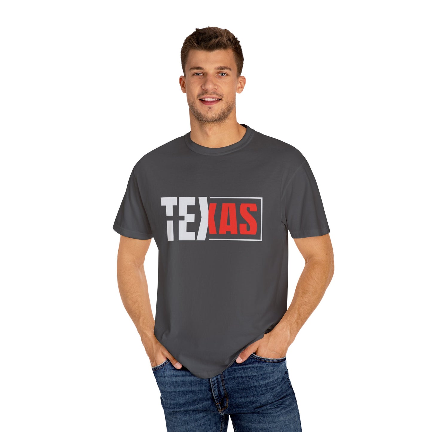 Texas Graphic Unisex Garment-Dyed T-Shirt - Casual Style for State Pride