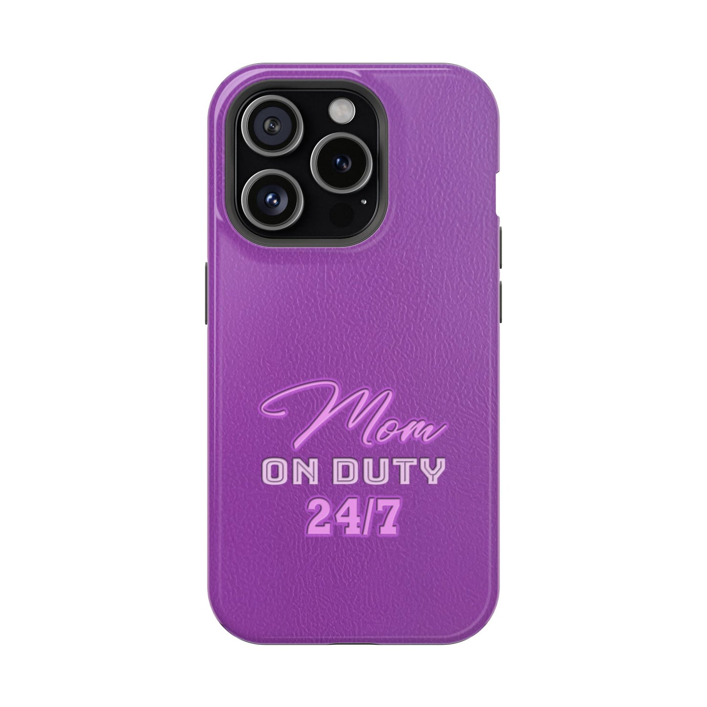 Mom On Duty Impact-Resistant Case, Purple Case for Mothers