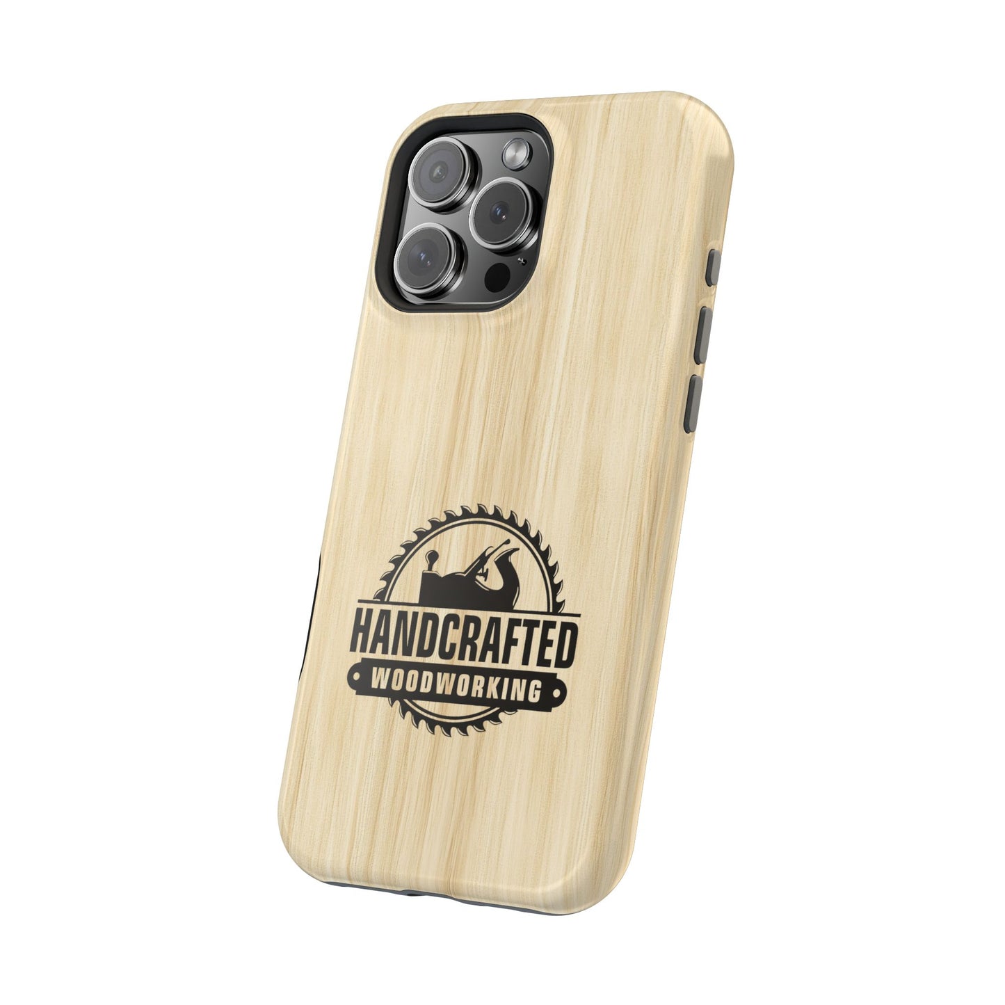 Handcrafted Woodworking Logo Magnetic Phone Cases