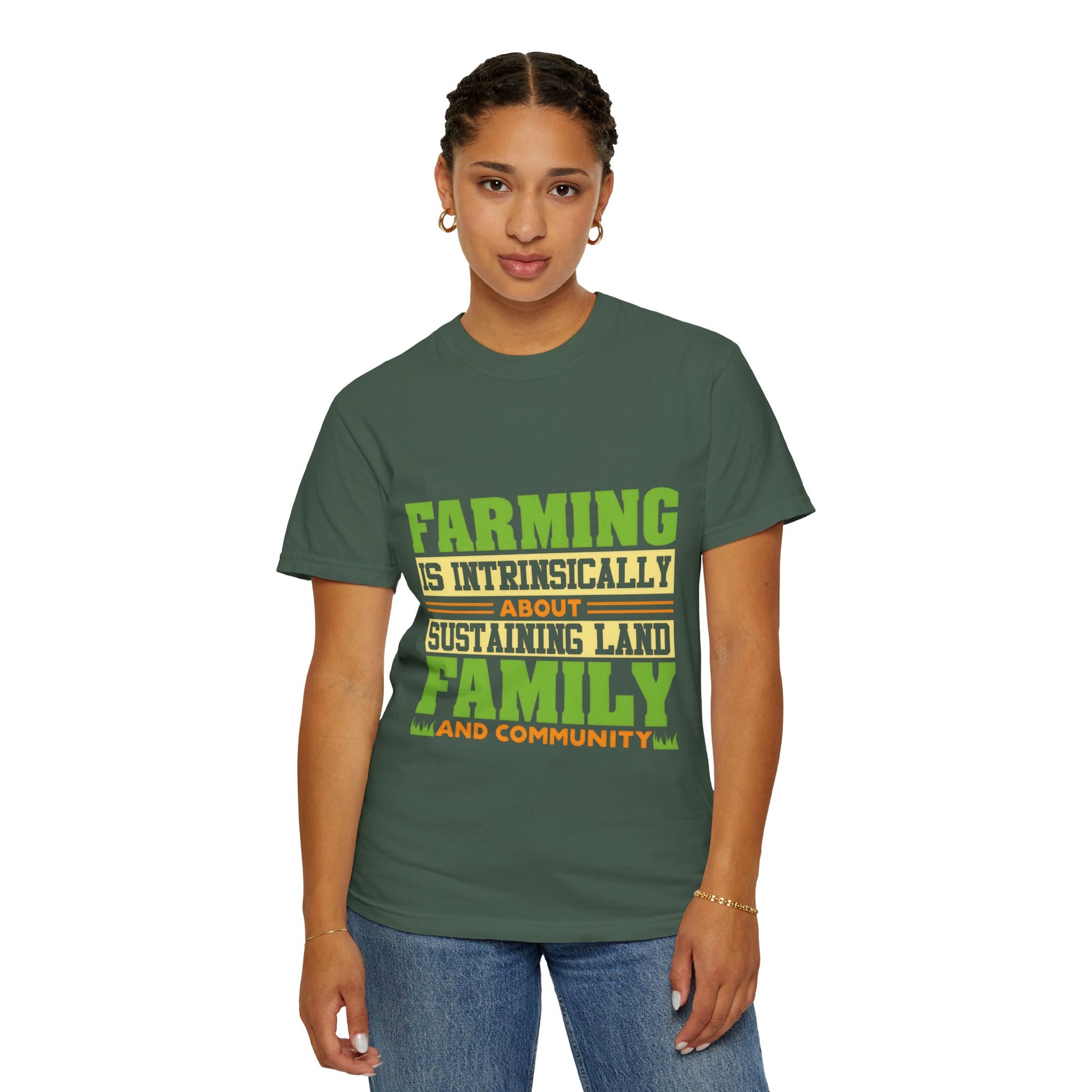 Farming Family Community T-Shirt - Unisex Garment-Dyed Tee
