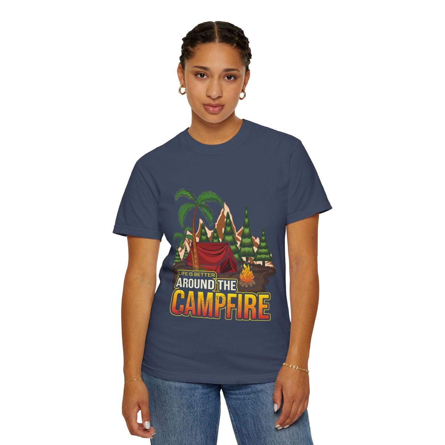 Campfire Adventure Unisex T-Shirt - Life is Better Around the Campfire