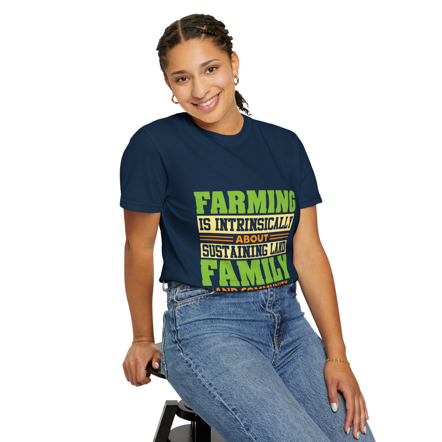Farming Family Community T-Shirt - Unisex Garment-Dyed Tee