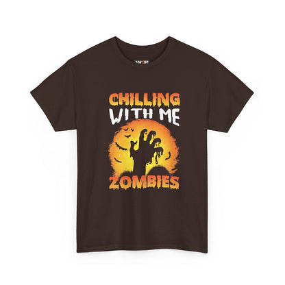 Chilling with Me Zombies Tee, Unisex Halloween T-Shirt