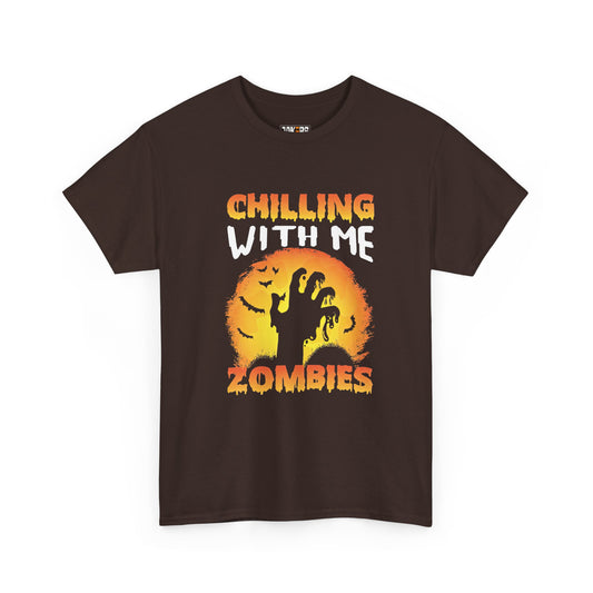 Chilling with Me Zombies Tee, Unisex Halloween T-Shirt