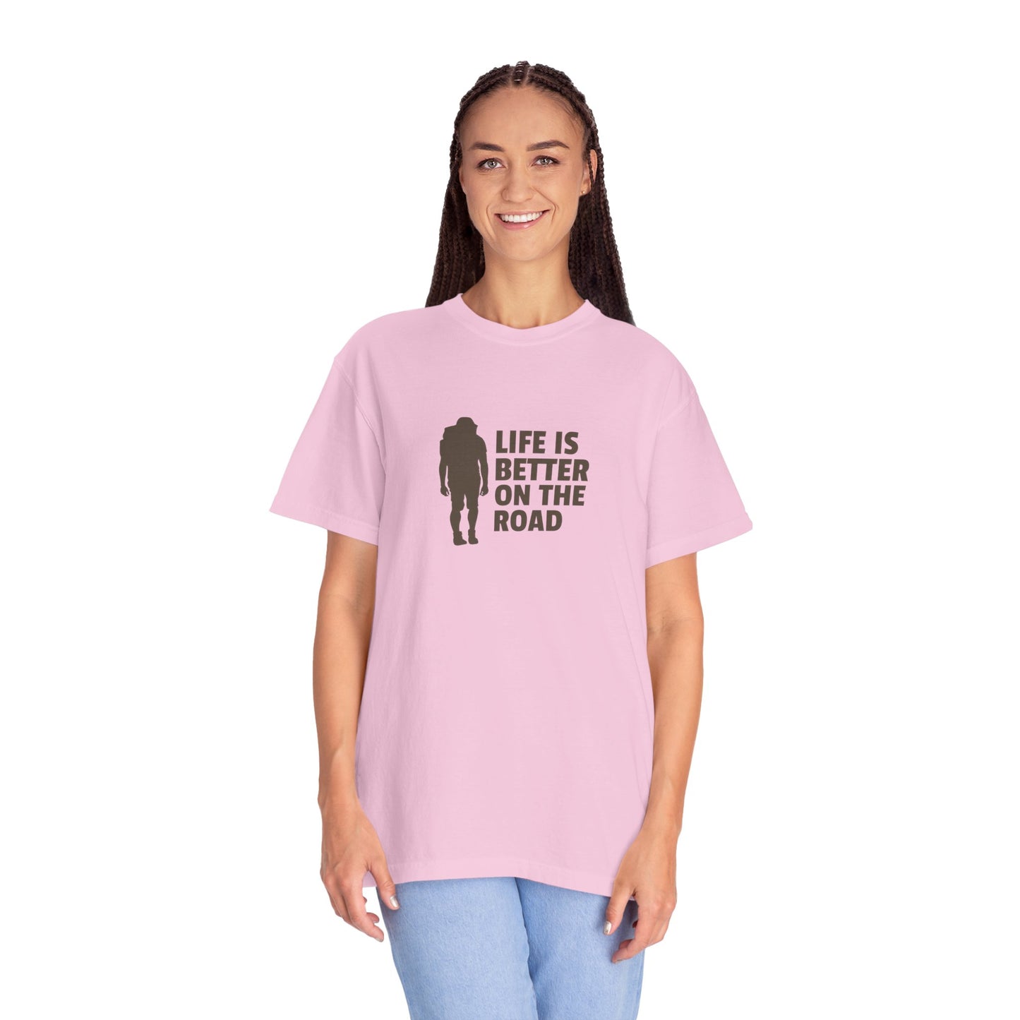 Life Is Better On The Road Unisex Garment-Dyed T-shirt