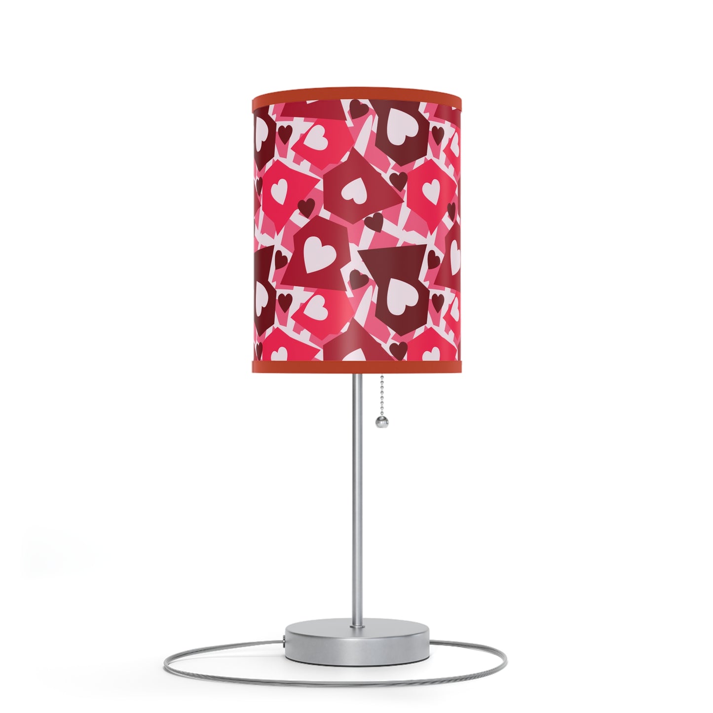 Love in Style: Retro Hearts Lamp on a Stand, US|CA plug / White