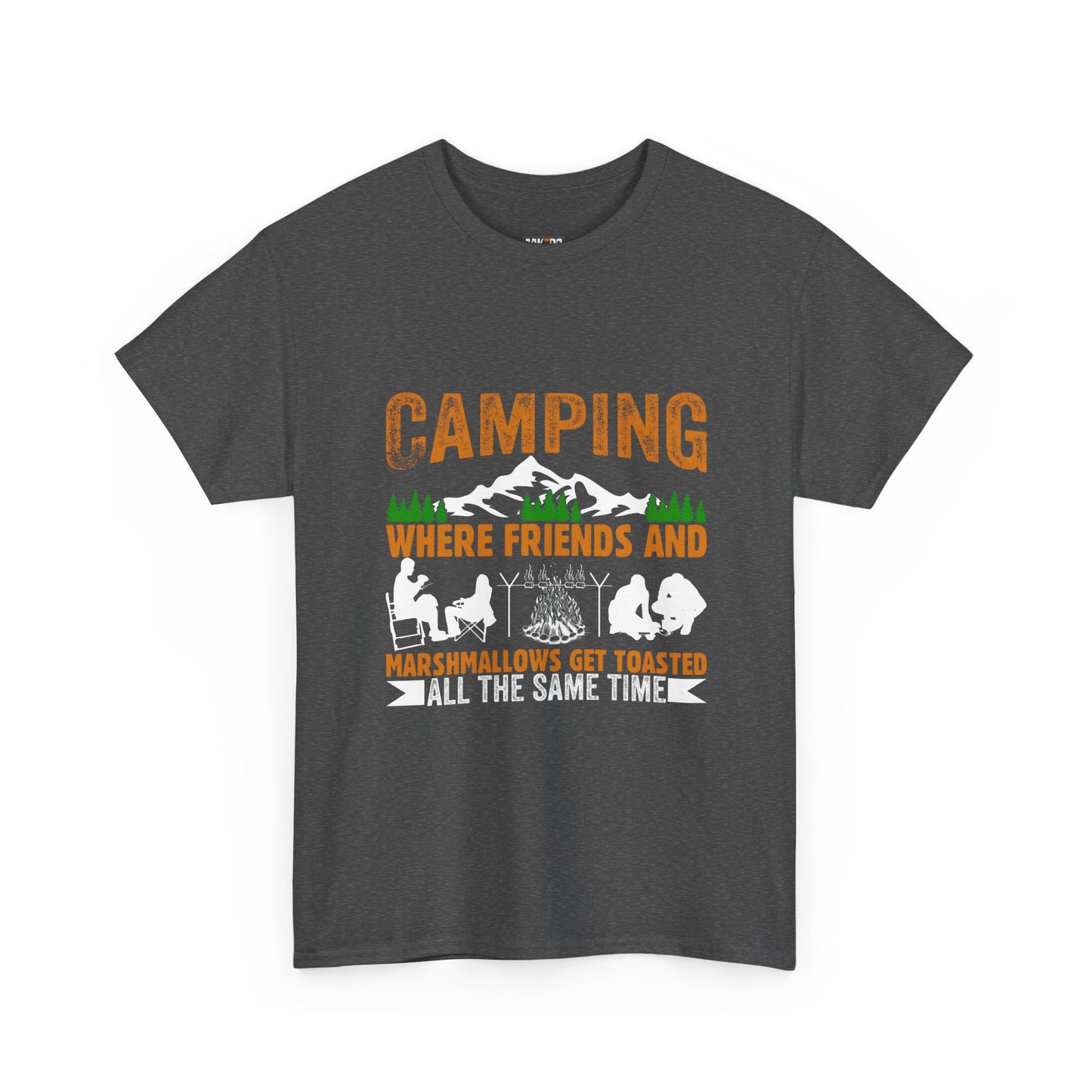 Camping Friends Unisex Heavy Cotton Tee - Perfect for Outdoor Adventures