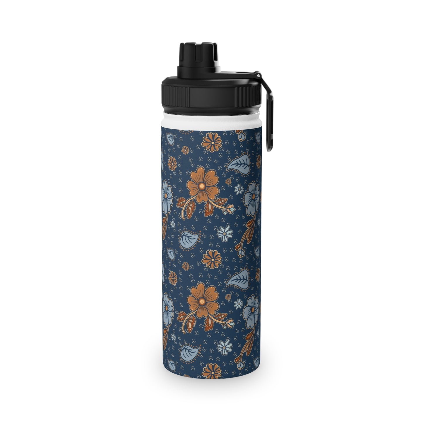 Timeless Elegance Stainless Steel Water Bottle, Sports Lid / Dark Blue