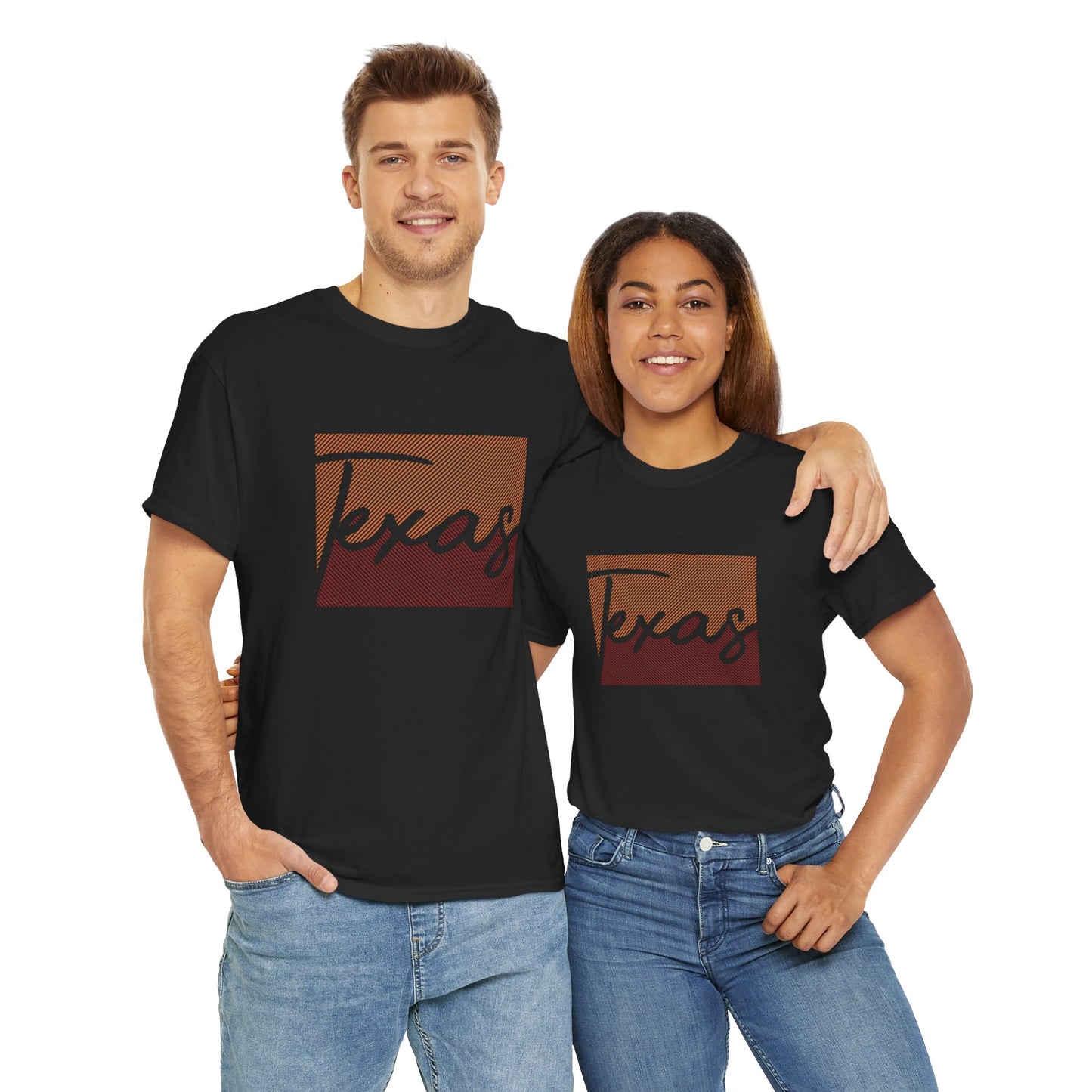Texas Unisex Heavy Cotton Tee - Retro Style Tee for Texas Lovers