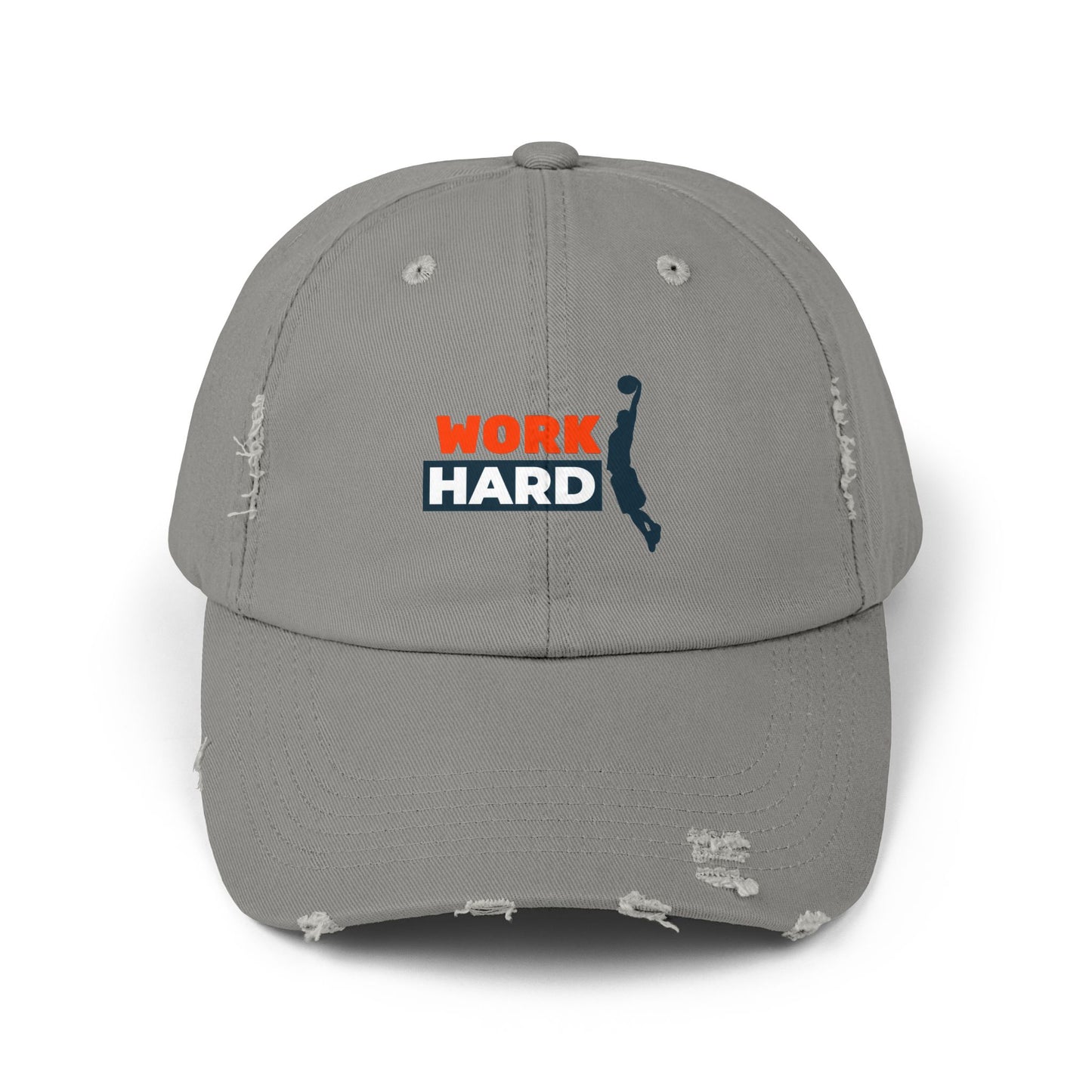 Work Hard Unisex Distressed Cap