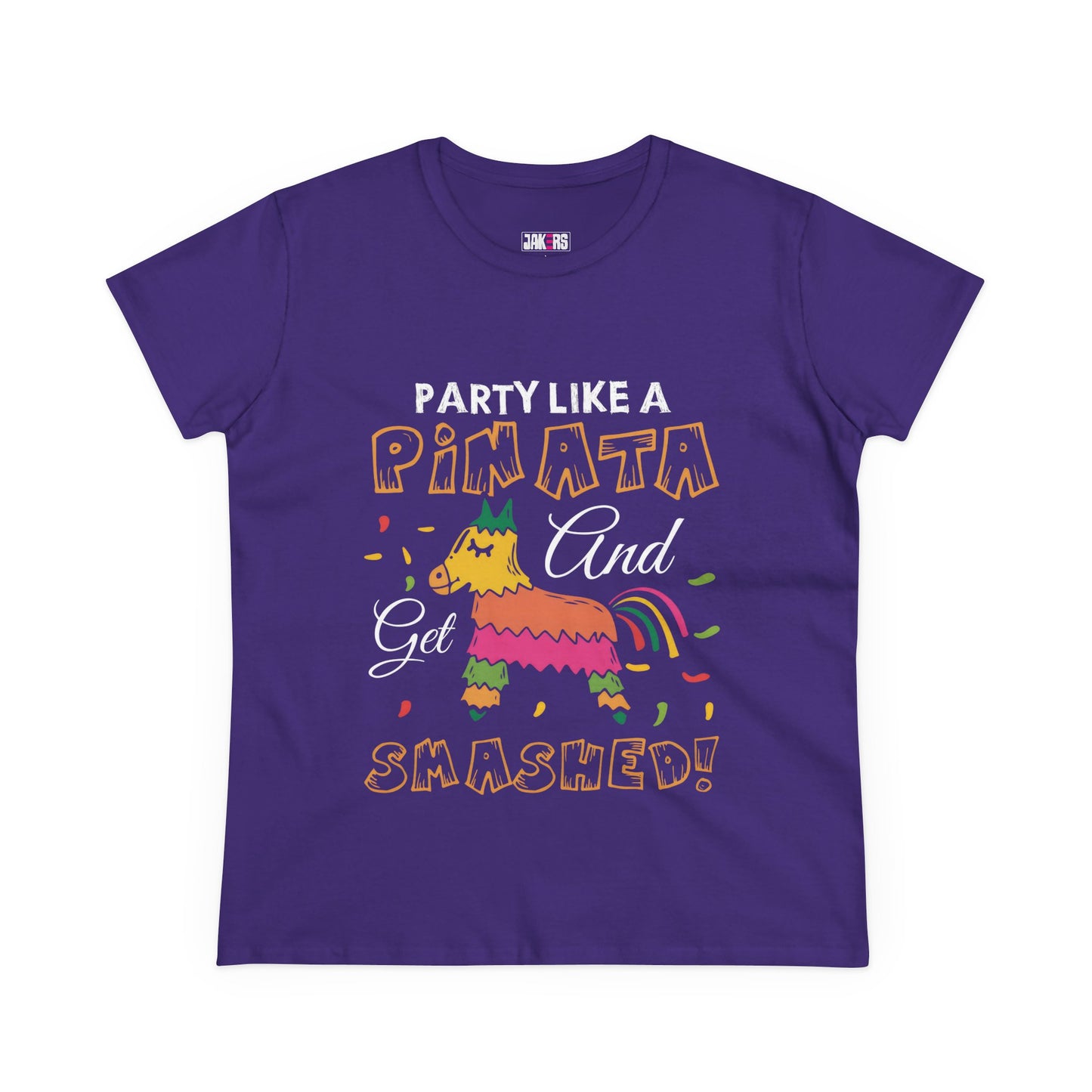 Party Like a Piñata Cotton Tee for Women - Fun and Playful Graphic Shirt