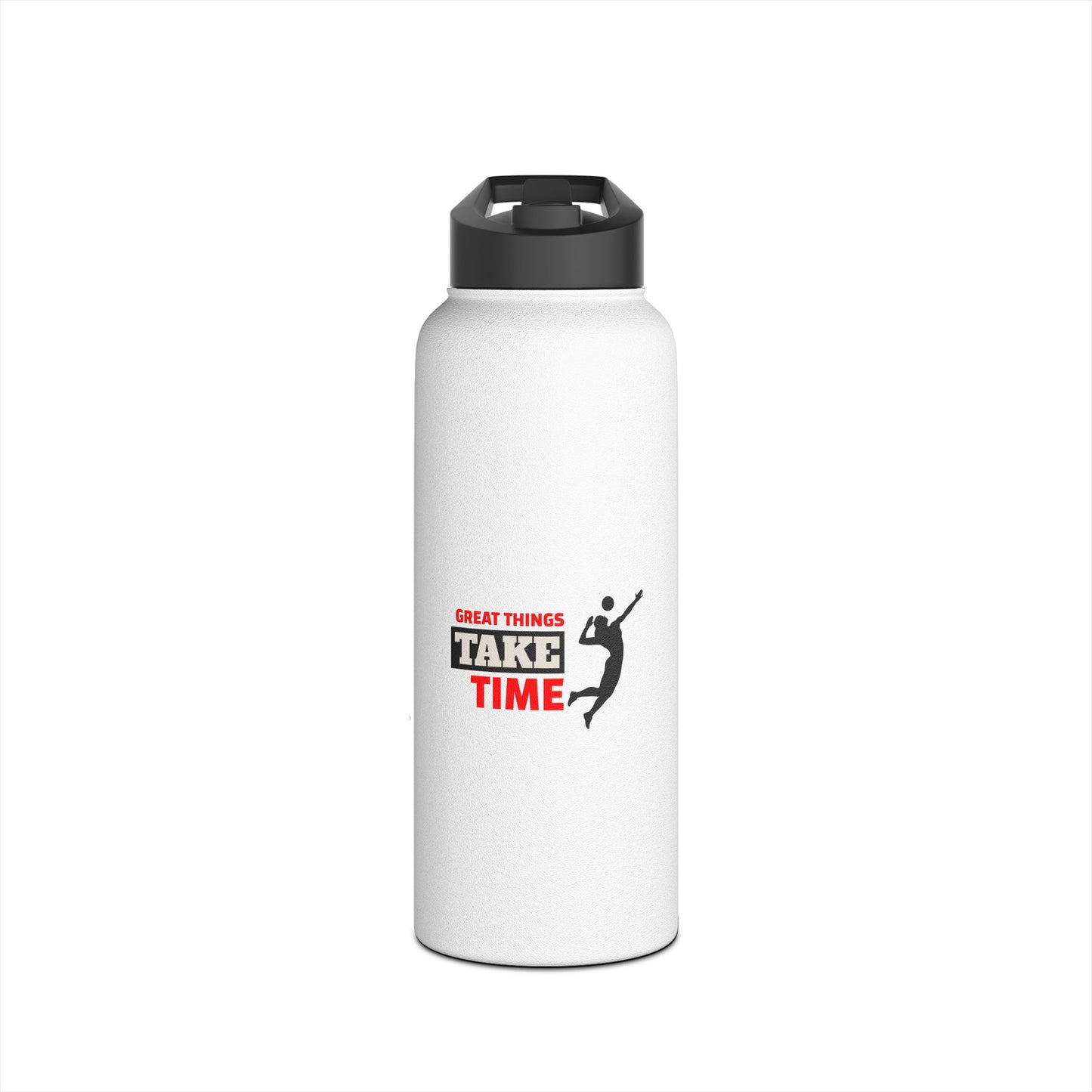 Great Things Take Time  Stainless Steel Water Bottle, Standard Lid