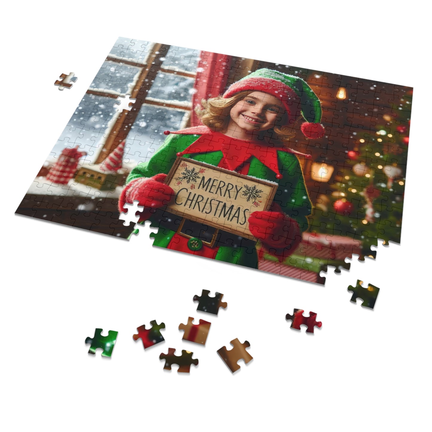 Merry Elf Wishes Jigsaw Puzzle (110, 252, 500-Piece)