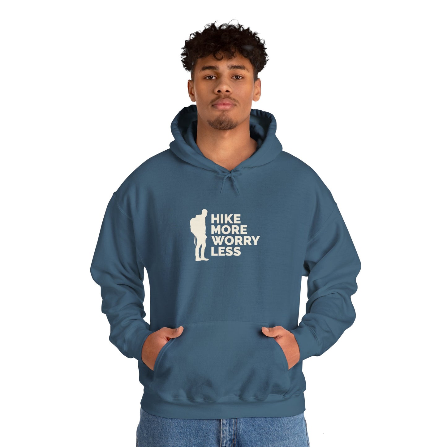 Hike More Worry Less Unisex Heavy Blend™ Hooded Sweatshirt