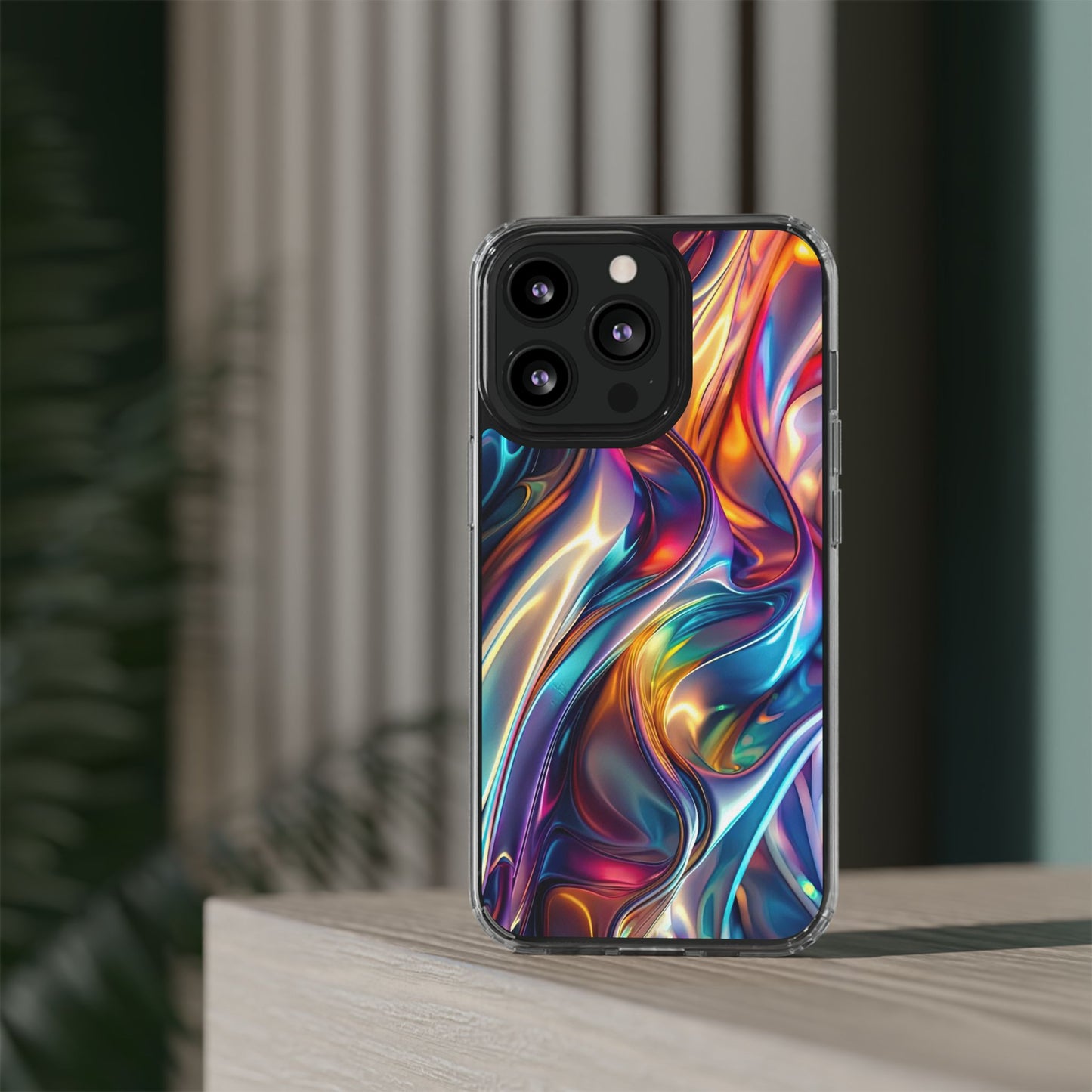 Colorful Clear Case for iPhone – Abstract Art Design