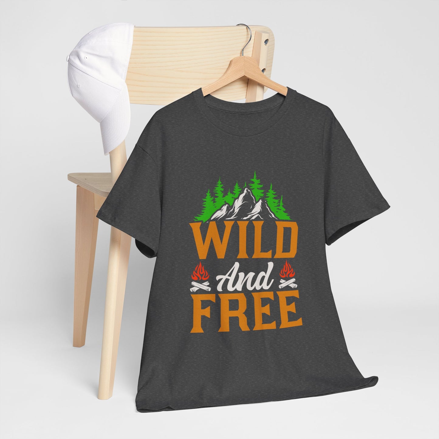 Wild and Free Unisex Heavy Cotton Tee - Perfect for Adventure Lovers