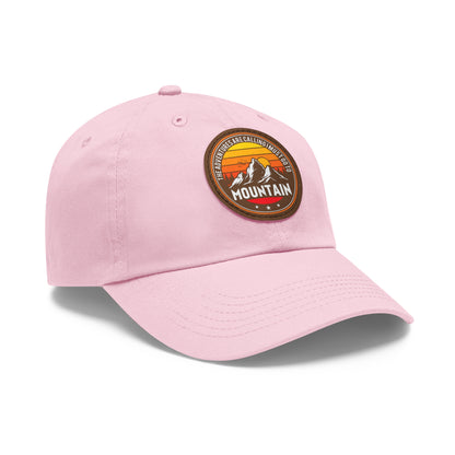 Mountain Adventure Dad Hat with Leather Patch