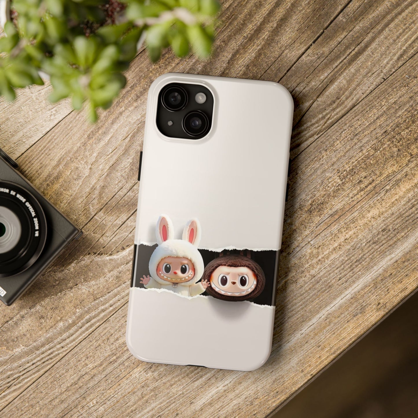 The Monsters Tough Case for iPhone Models and Variations – Dual Layer Protective Cover, Playful Design, Cute Mobile Accessory