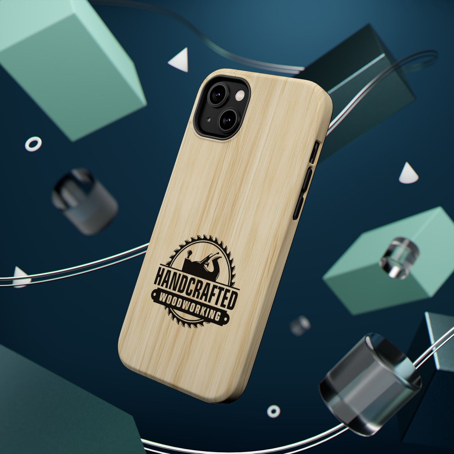 Handcrafted Woodworking Logo Magnetic Phone Cases