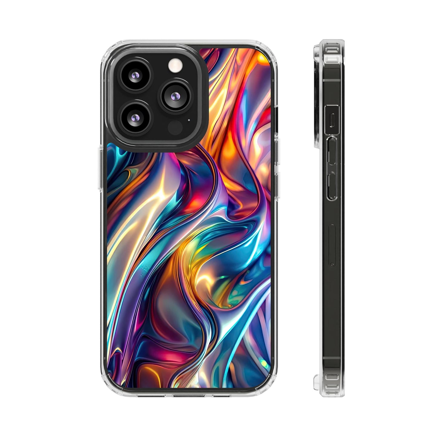 Colorful Clear Case for iPhone – Abstract Art Design