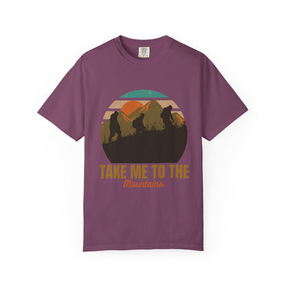 Take Me To The Mountains Unisex Garment-Dyed T-shirt