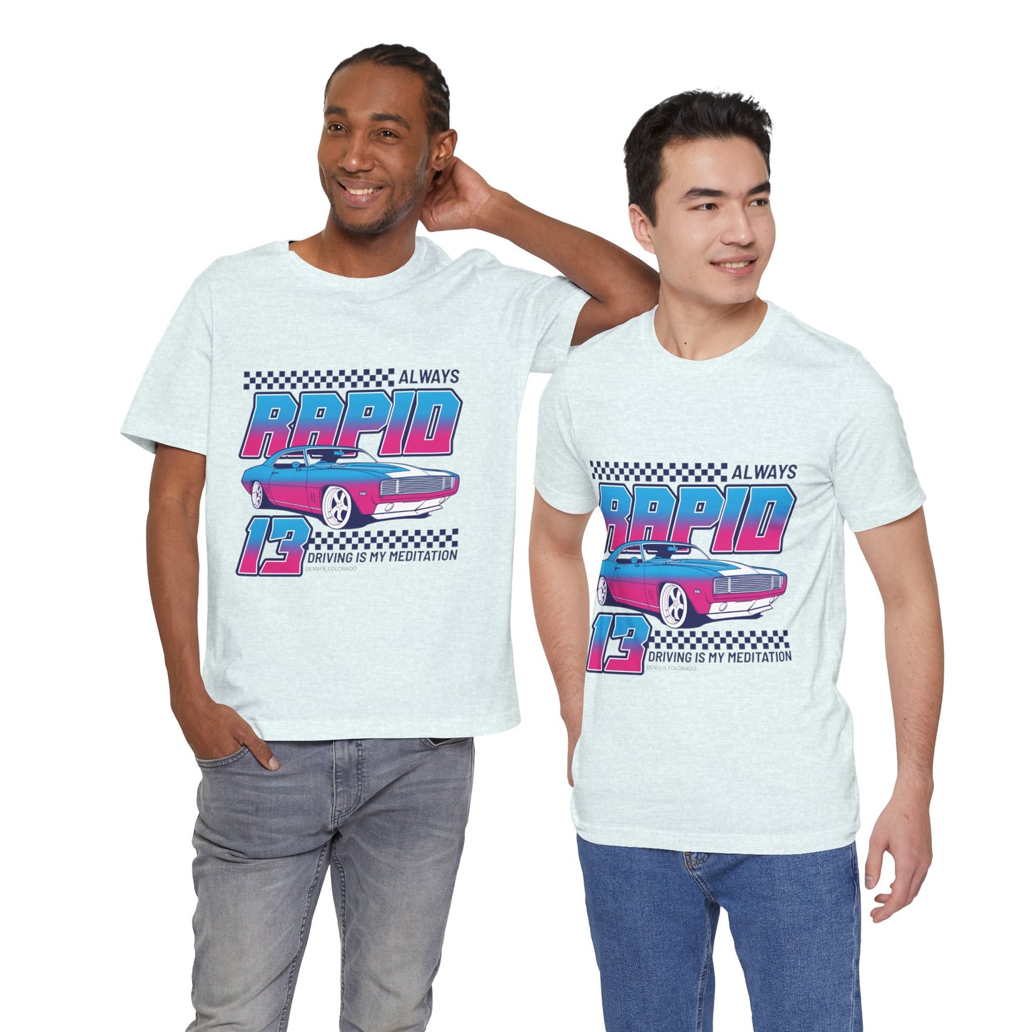 Camiseta de manga corta unisex "Conducir siempre rápido es mi meditación" 