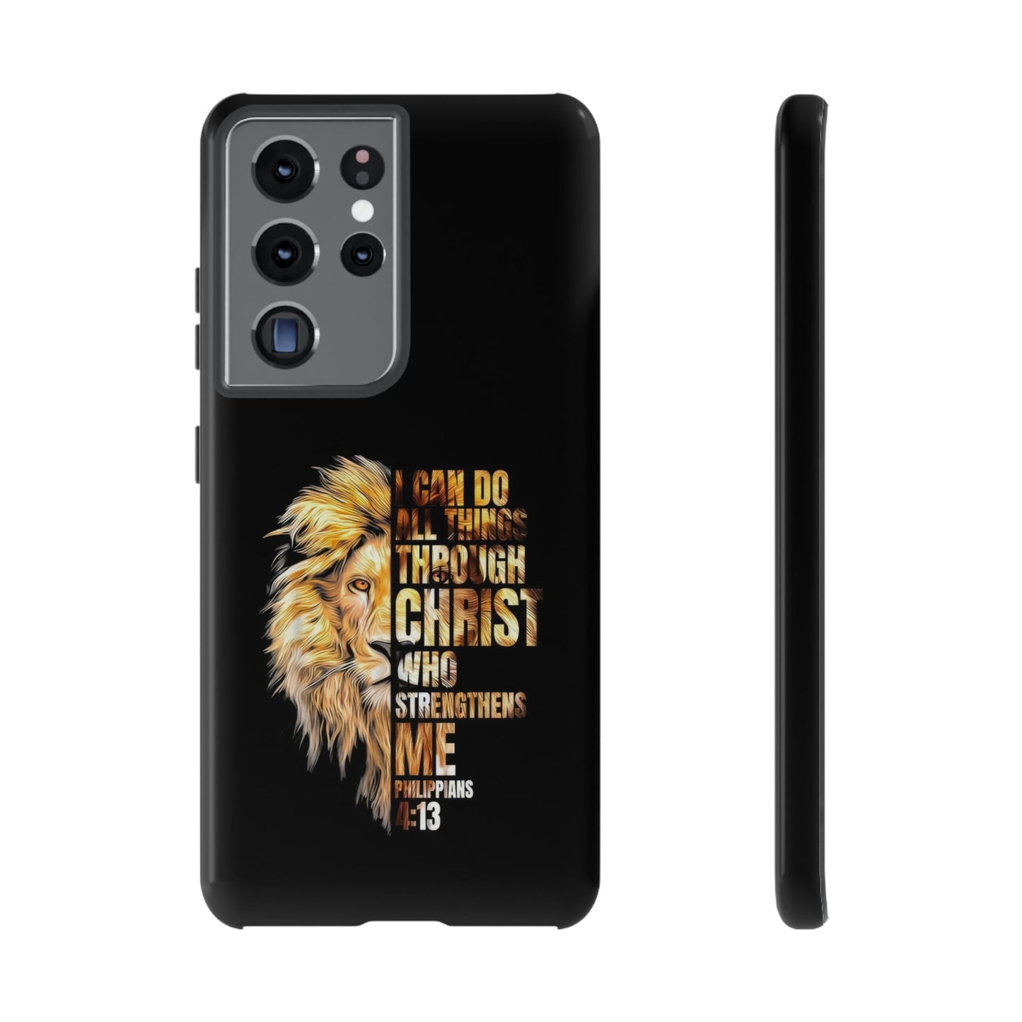 Inspirational Lion  Samsung Phone Case, Strength & Faith, Christian Accessories
