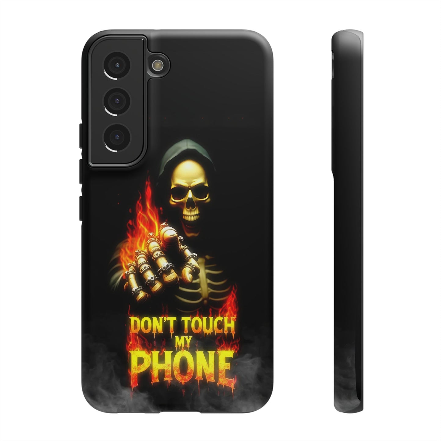 Skull Design Samsung Phone Case, Don't Touch My Phone Mobile Cover