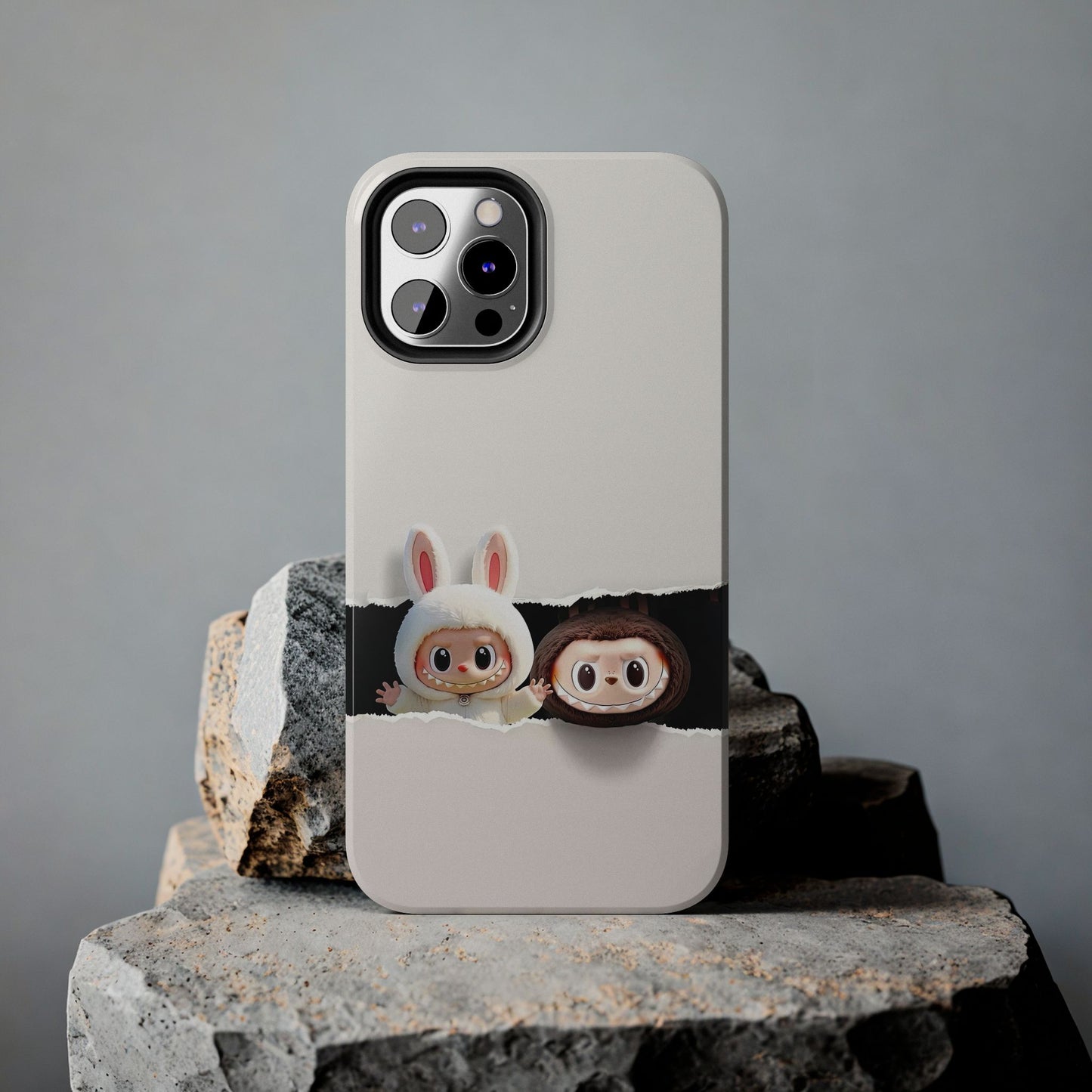 The Monsters Tough Case for iPhone Models and Variations – Dual Layer Protective Cover, Playful Design, Cute Mobile Accessory