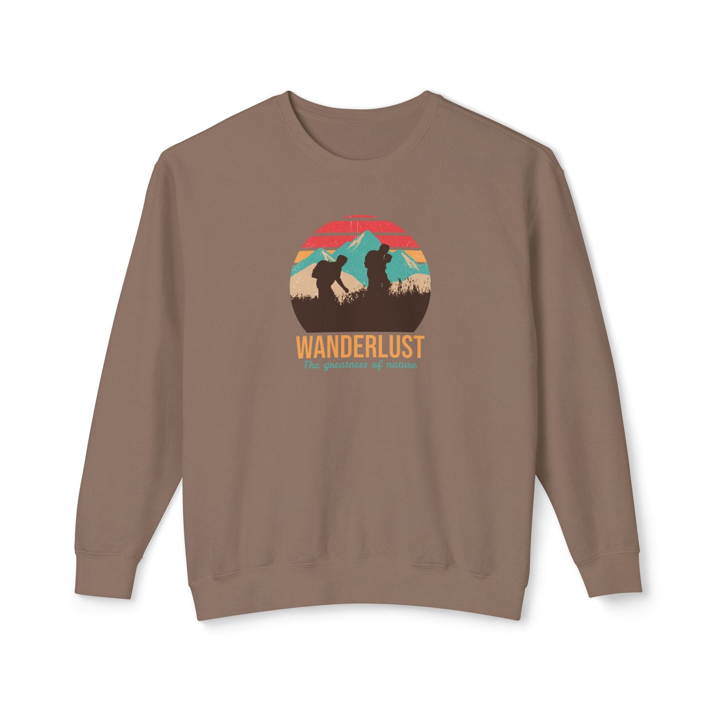 Wanderlust The Greatness Of Nature Unisex Lightweight Crewneck Sweatshirt