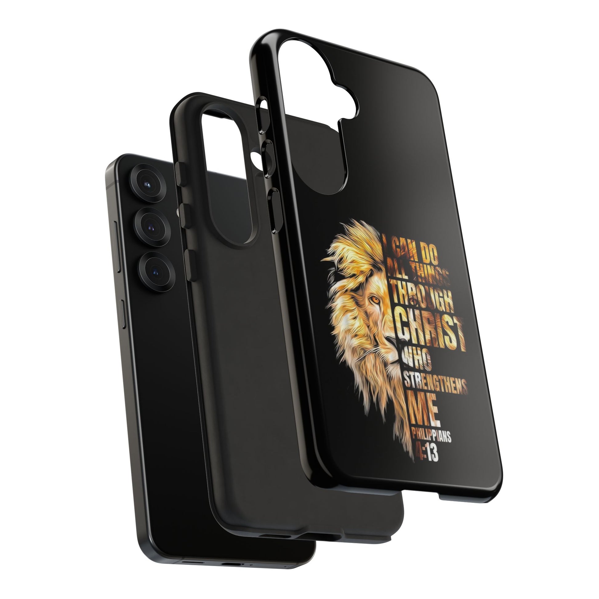 Inspirational Lion  Samsung Phone Case, Strength & Faith, Christian Accessories