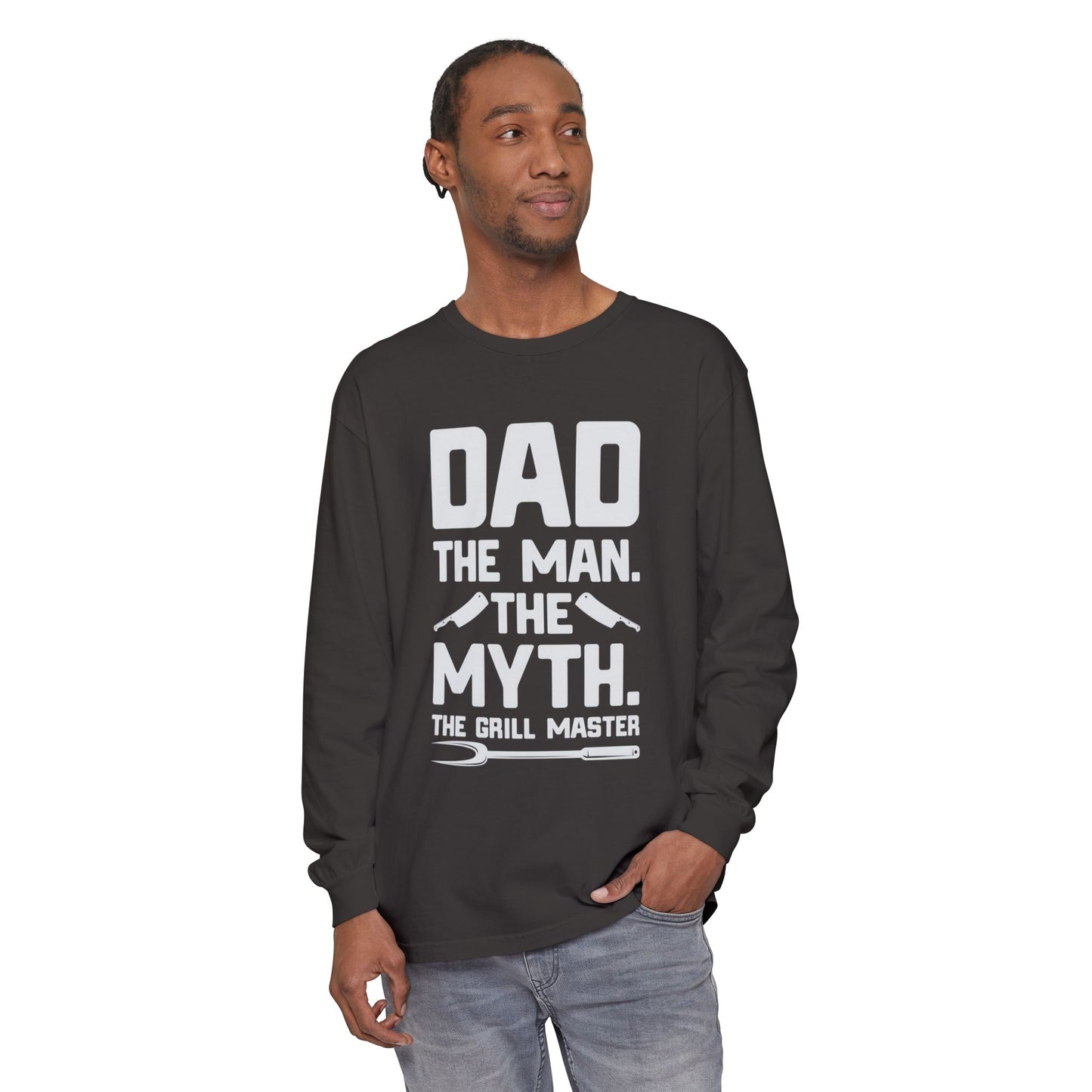 Dad The Man Myth Grill Master Long Sleeve T-Shirt