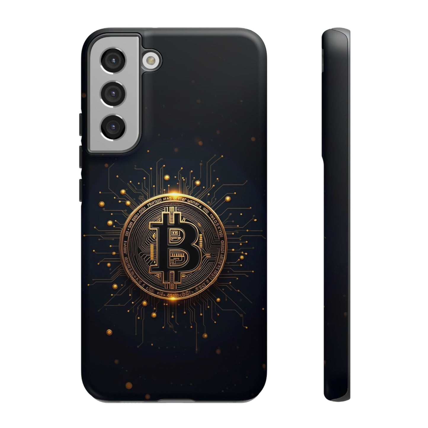 Bitcoin Samsung Tough Case for Smartphones, Crypto Lover Phone Accessory