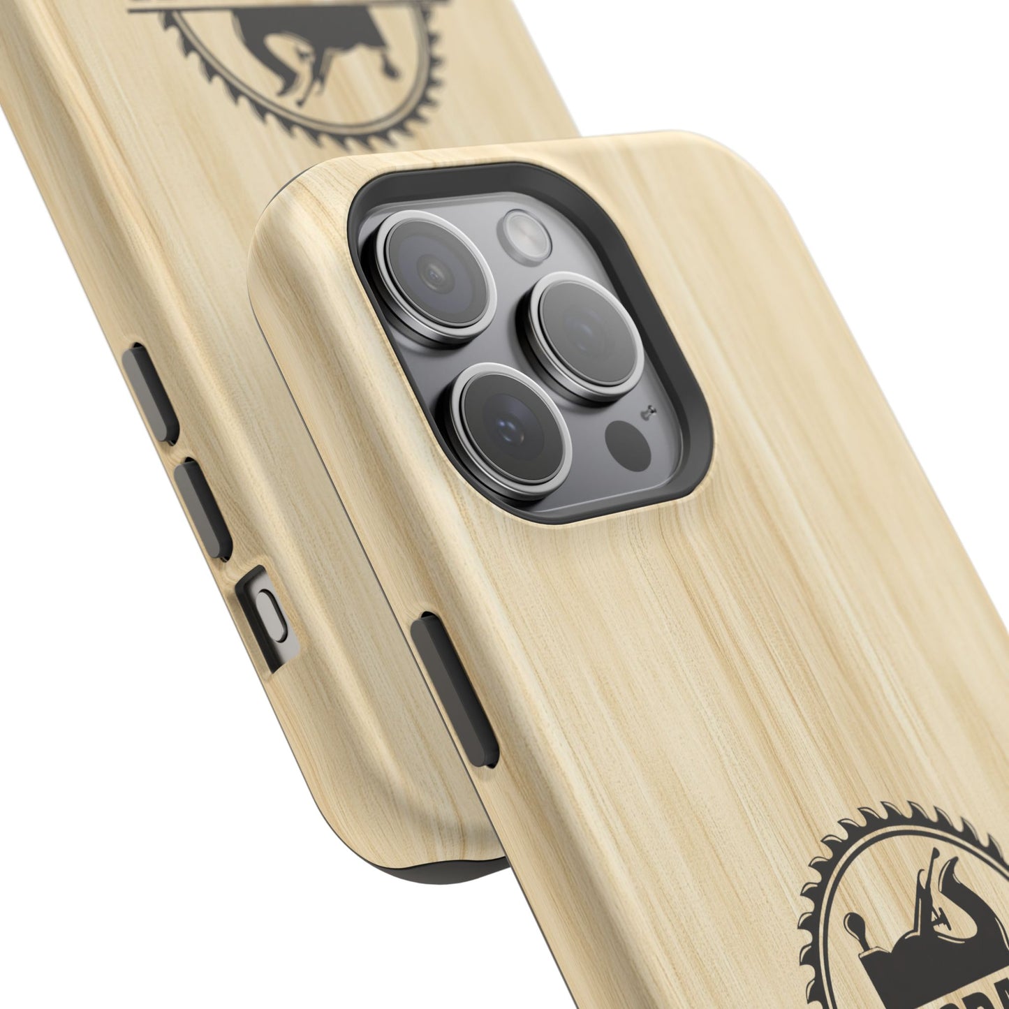 Handcrafted Woodworking Logo Magnetic Phone Cases