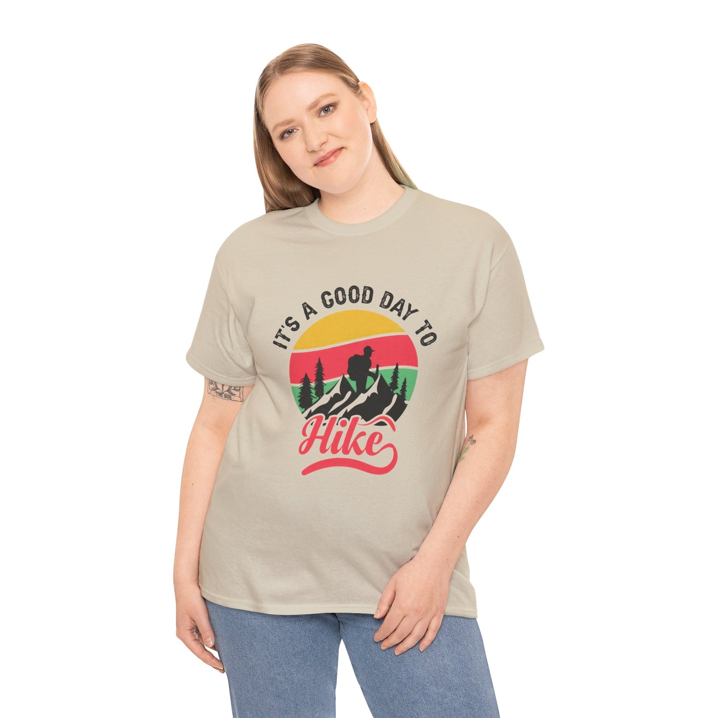 "It's a Good Day to Hike" Unisex Heavy Cotton Tee - Adventure Outdoor Shirt