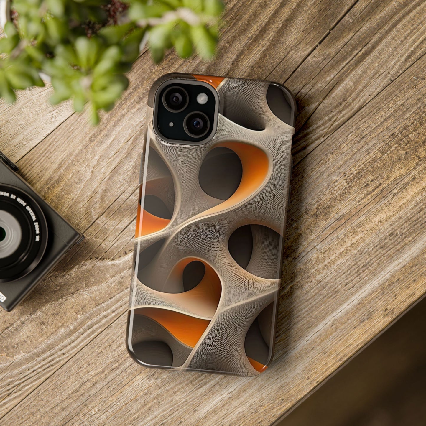 Stylish Magnetic Phone Cases, Abstract Geometric Design