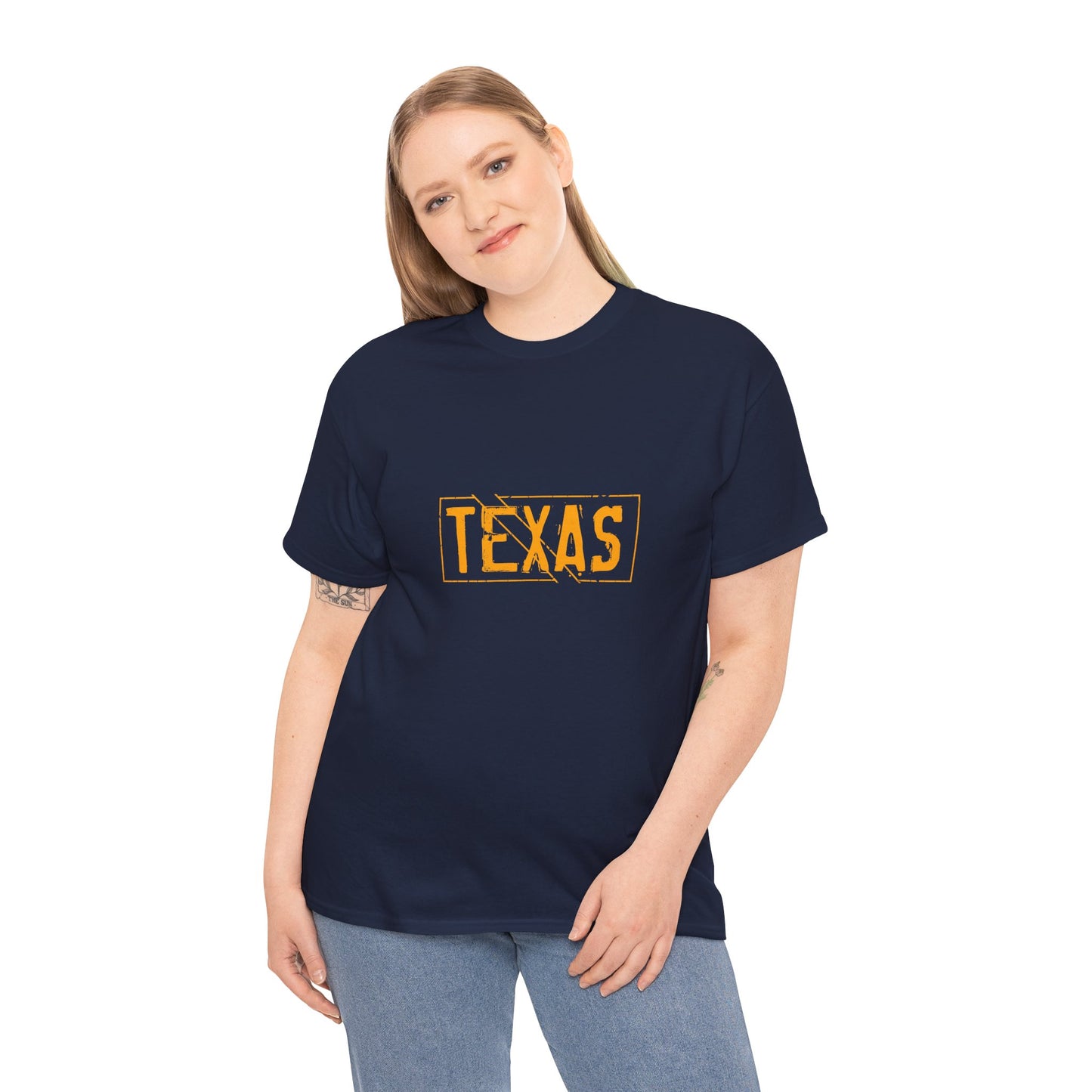 Texas Pride Unisex Heavy Cotton Tee - Casual Black T-Shirt for Texans